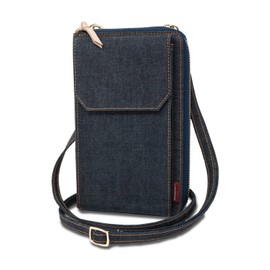 Need Network Smartphone Pochette Wallet Shoulder Okayama Denim Smartphone Pouch Women's Smartphone Shoulder Indigo Blue, blue