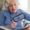 LH-Large Hand Magnifying Glass Handheld Folding Reading Magnifier 3X Magnification