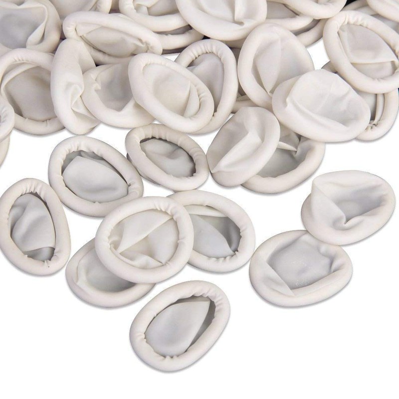 Pack of 300 Latex Finger Cots, Finger Protection, Disposable Latex