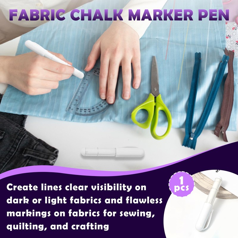 Fabric Chalk Markers for Sewing,Quilting,Crafting|Erasable Tailor Chalk|Work on Various Fabrics