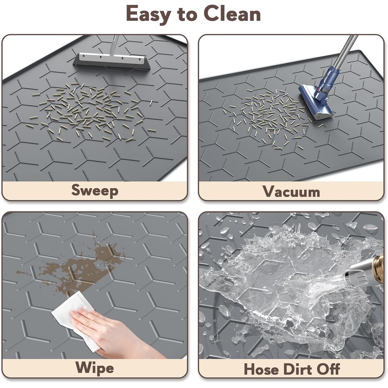 Garoopion Cat Litter Box Mat, Large 34.05×22.5 inch Cat Litter