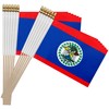 TSMD Belize Stick Flag Belizean Small Mini Hand Held Flags,5x8