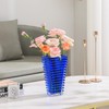 MCMCNCUIU Crystal Vase, Blue Glass Vase, Glass Vase, Vases for