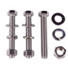 KOSJETHAS 6 Sets 3/8-16 x 2 Stainless Steel Hex Head