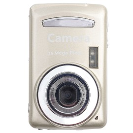 Digital Camera, FHD 720P Digital Camera for Kids, Video Camera 16x Digital Zoom, Compact Point and Shoot Camera, Portable Small Camera for (Gold)