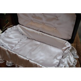 Newnak's Pet Caskets-Pet Casket Black/Silver 3 Sizes -Pet Loss Burial Memorial - USA's #1 Choice for Dogs, Cats, Animals (Deluxe)