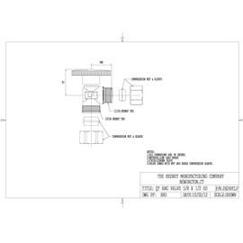 Keeney 2624PCLF 5/8-Inch O.D. by 1/2-Inch O.D. Lead Free Quarter Turn Angle Valve, Chrome