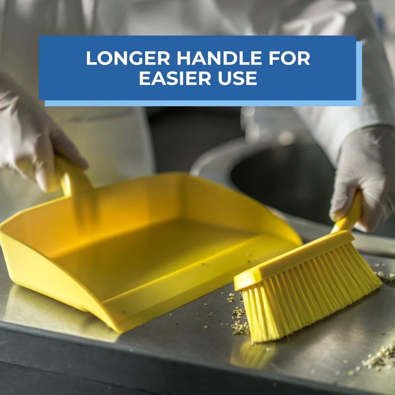 Vikan 45873 Bench Cleaning Brush, Polypropylene/Polyester Soft Bristle Dustpan Brush