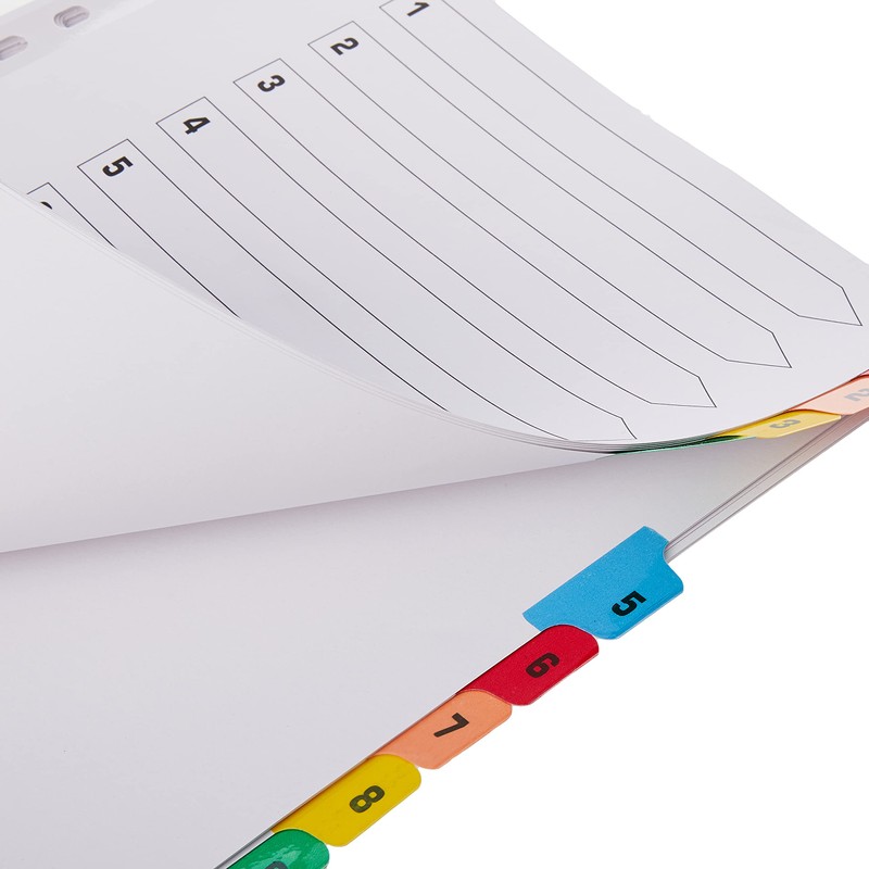Q-Connect 1-12 Index Extra Wide Reinforced Multi-Colour Tabs