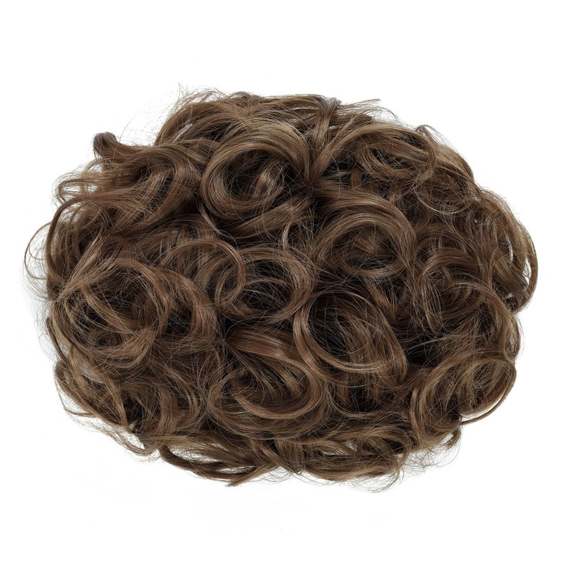 Yamel Chignon Hairpiece Curly Bun Scrunchie Extensions Synthetic Updo Combs