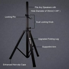 PRORECK PR-15 Tripod Stands pair for Dj/PA Speaker System Adjustable Height