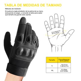LURI Guantes Motociclista Negros, Guantes para Moto con Carcasa Protectora, Accesorios para Moto Transpirables. Se Puede Usar como Guantes de Moto, Guantes para Bicicleta, Guantes tacticos y mas(XL)…