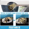 X AUTOHAUX Car Exhaust Tip Heart Shaped Tail Pipe 2.4Inch