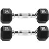 Venbytech for 5LB Rubber Encased Hex Dumbbells with No-Roll Feature