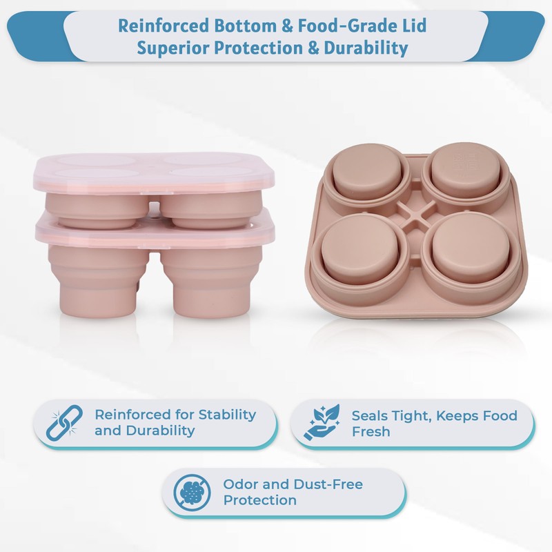 UR Happy Place Silicone Freezer Tray with Lid - Stackable