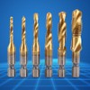 Yosoo 6Pcs Drill Tap Combination Coated HSS 1/4inch Hex Shank