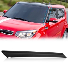 TODO Exterior Molding Gloss Black Windshield Pillar Trim Compatible with 2014-2018 Kia Soul Replace 86170-B2000 86180-B2000 Driver Left Side