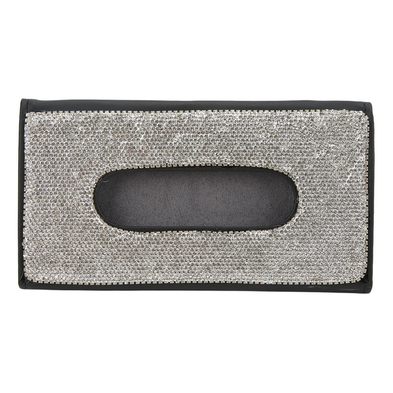 Rhinestone Sun Visor Tissue Box Bling Napkin Storage Holder Universal