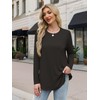 JUSTFASHIONNOW Womens Tops Long Sleeve Shirts Crew Neck Tunics or