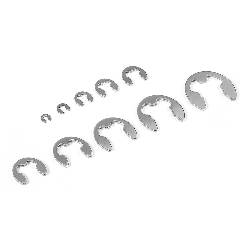 DIANN 120pcs E-Clip Assortment Kit Stainless Steel E-Clip External Retaining