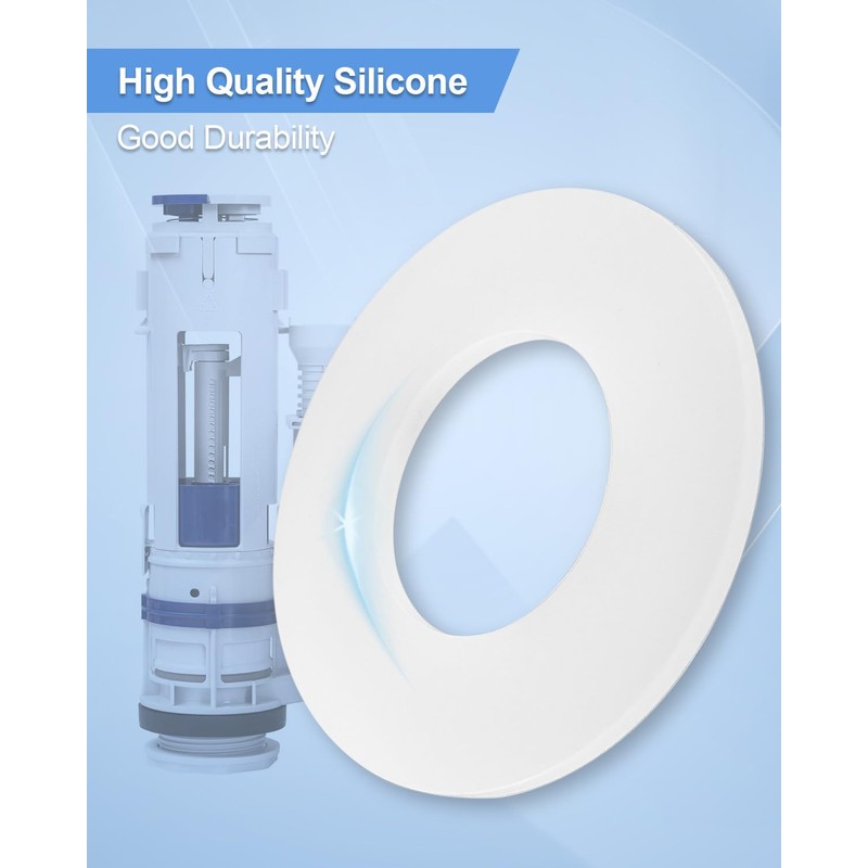 AUGREX 2Pcs Toilet Silicone Gasket Flush Valve Seal Compatible with