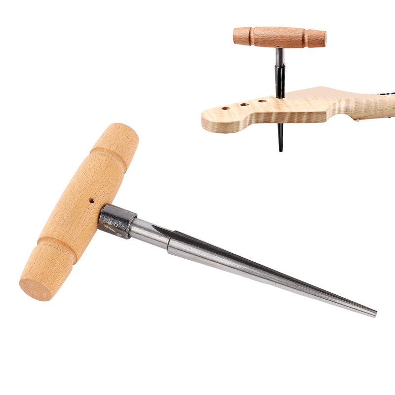 Guitar Pin Hole Reamer Wooden Handle Tapered Reamer Musical Instrument