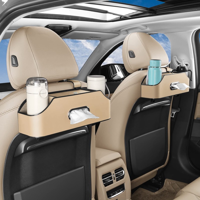 HOLDCY Car Back Seat Organizer with 2 Drink Cup Holder