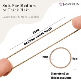 JASVERLIN 2mm Light Blonde Elastics Hair Ties, Thin Ponytail Holder Hairtie for Women Girls Kids Fine to Medium Texture, No Pull Damage-free Stretchy Rubber Band Accessories 80 Pcs