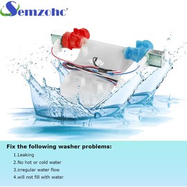 W11210459 WTW5000DW1 WTW4816FW2 Washer Washing Water Inlet Valve Compatible with Whirl-pool, amana, cro-sley Replaces AP6329217, W10701459, W10838319, W10869799, W11025984, W11038711