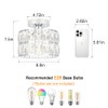 Lxybcce Crystal Ceiling Light Fixture, Modern Chrome Crystal Chandelier, Small