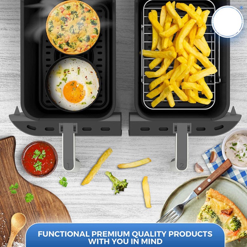 Double Layer Baking Grill Stainless Steel Dishwasher Safe Heat Evenly