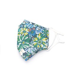Habac Studio - 100% Cotton Face Mask, Reusable Face Mask, Face Masks Washable UK, Masks for Women, Face Covering, Mask Adjustable Nose Wire (Floral 7)