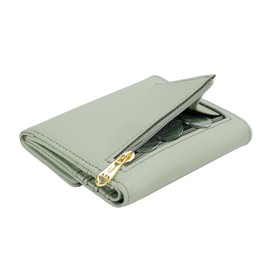 Travelambo RFID Blocking Small Mini Compact Wallet Coin Pouch Holder Trifold Credit Card Holder Pocket Purse for Women