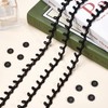 letsinstyle 26 Yards Nylon Sewing Trim with Button Loops, Black