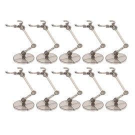 ANGGREK Doll Stand, Action Figures Stand Flexible 10pcs for Collection (Transparent Black)