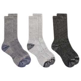 Merrell Hiker Crew - Calcetines para hombre (3 unidades), Charcoal/Black Assorted, L/X-Large