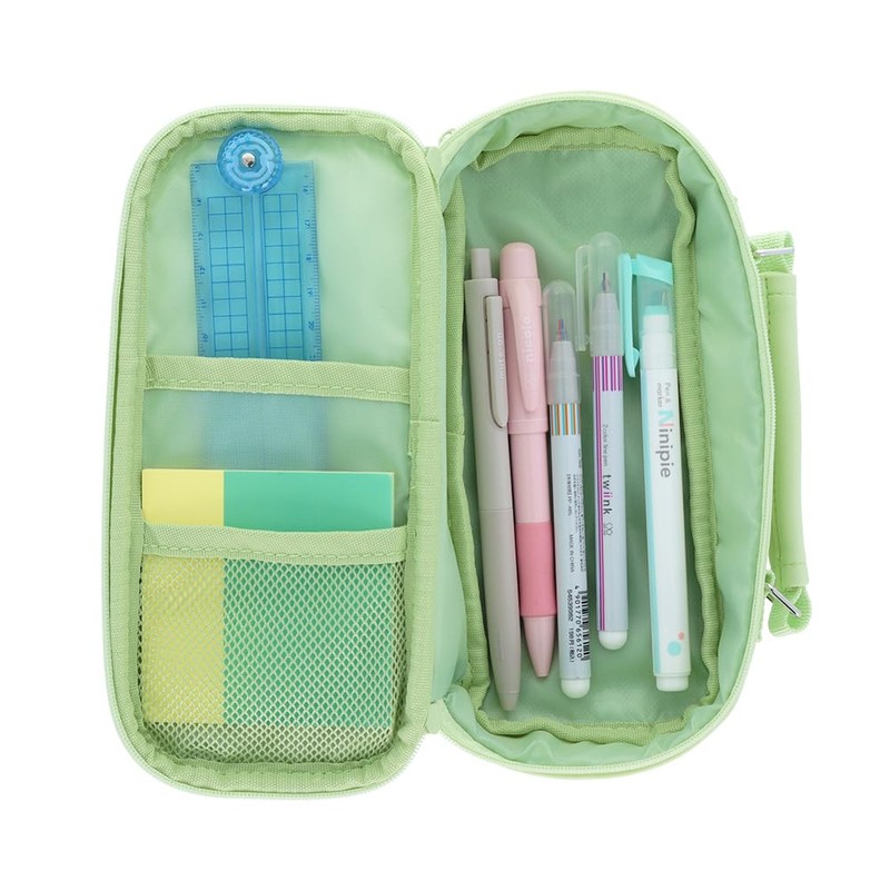 Sun-Star Stationery Pen Case with Function Mitte Leaf Green S1428993