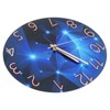 30cm Glass Blue Wall Clock for Living Room Decor Silent