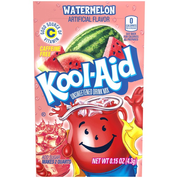 Kool Aid Watermelon Drink Mix, Makes 2 Quarts (0.15 oz Packets, Pack of 192)