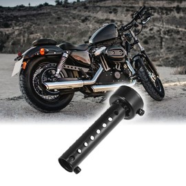 X AUTOHAUX 45mm Universal Motorcycle Exhaust Silencer Exhaust Insert Muffler Pipe Black