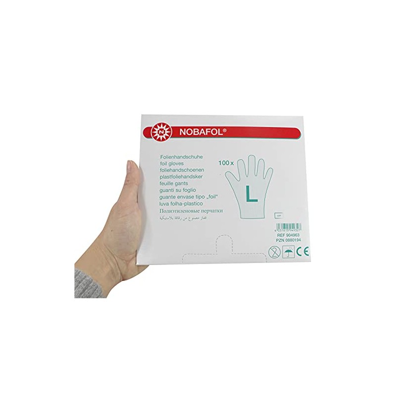 Nobafol Nobamed Foil Gloves Large Pack of 100