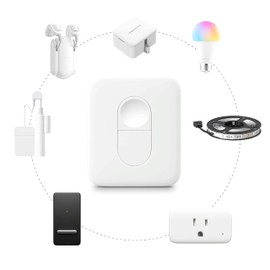 SwitchBot Remote One Touch Button - Compatible with Multiple SwitchBot Devices such as SwitchBot Bot, Curtain, LED Light, Blind Tilt, Smart Home Easy to Control, Bluetooth Long Range 5.0