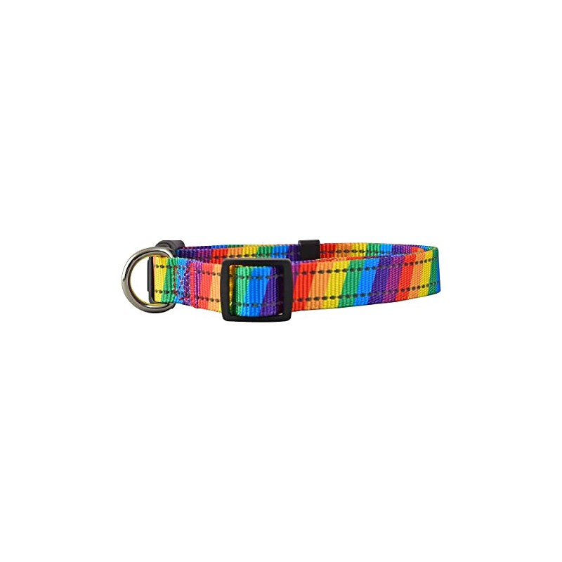 Native Pup Reflective Dog Collars (Large, Rainbow)