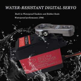 ANNIMOS 25KG Digital Servo Full Metal Gear High Torque Waterproof for RC Car Crawler Robot Control Angle 270°
