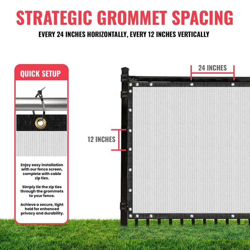 SEALTECH Ultra Heavy Duty 200 GSM Privacy Fence Screen –