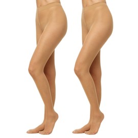 NUR DIE Fit in Form 40 Tights Pack of 2, almond, 44-48