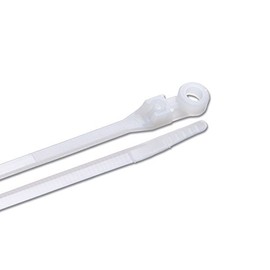 Gardner Bender 45-308MT Mounting Cable Tie, 8 inch, 50 lb, Electrical Wire and Cord Management, Nylon Zip Tie, 20 Pk, Natural