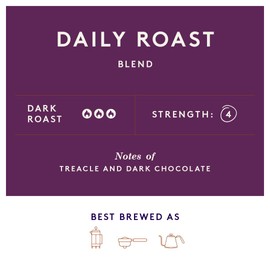 Union Coffee - Daily Roast Espresso Coffee Beans - Dark Roast - Pack of 500g