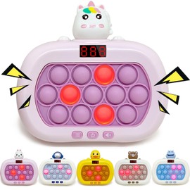 Tengee Push Pop Game Electric 【Latest Plus 13 Keys with Screen】 Educational Toy for Boys and Girls Birthday Present 6 Years 7 Years 8 Years Elementary School Student Toy Popular Quick Press 6 Modes