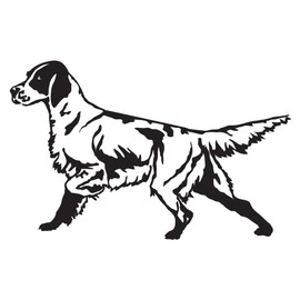 Express Yourself Products English Setter Detailed (Black - Facing as Shown - 4XL) Decal Sticker - Hunting Dog Collection